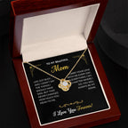 Love Knot Necklace - To My Mom (Black Background)